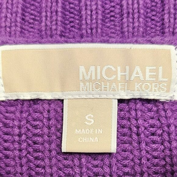 MICHAEL KORS Women's Crew Neck Double thick Zippered Shoulders Sweater Size Smal - Picture 10 of 14